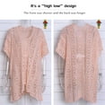 thumbnail image 4 of Beach Cover Up for Women Summer Sexy Hollow Out Seethrough Swimsuit Cover Up Crochet Coverup with Tassel Shermie, 4 of 6