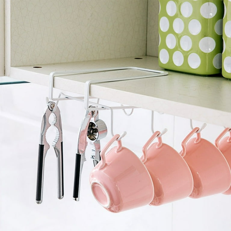 DIY Under Cabinet Storage Rack For Hanging Kitchen Utensils