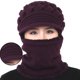 thumbnail image 3 of Sonducket 2020 nuevo calentador de cuello femenino Otoño Invierno gorros sombreros máscara mujer invierno sombrero tejido sombreros bufanda conjunto Sombreros Morado oscuro Sonducket AP000321-05, 3 of 6