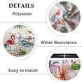 thumbnail image 5 of Baocicoo Tropical Flamingo Shower Curtain Green Plants Floral Pink Flower Watercolor Decorative Shower Curtains for Home Bathroom Bathtubs Polyester Waterproof Fabric with Hooks 72x72 Inches, 5 of 6