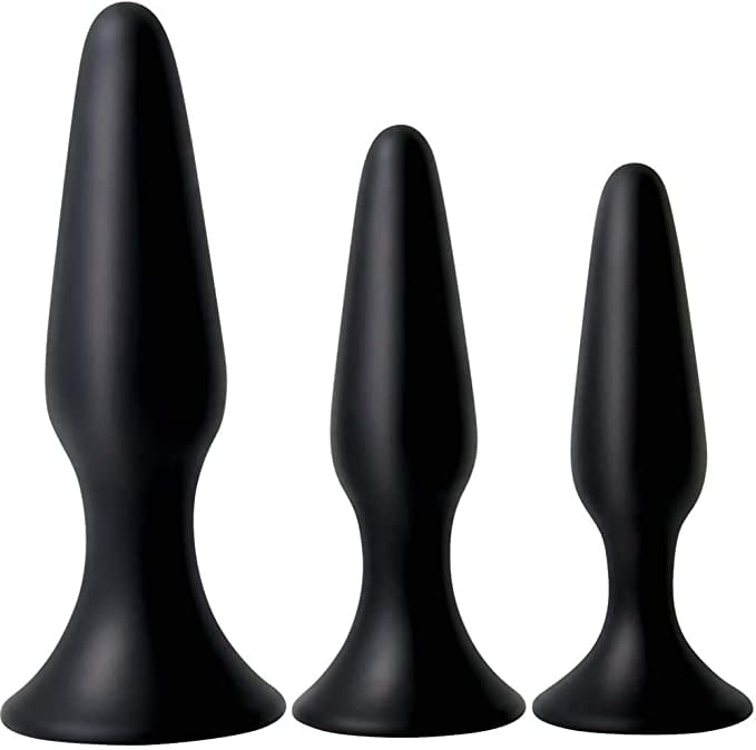 3pcs Silicone Butt Anal Plug Set Anal Dildo Adult Sex Toys and Games Set Butt Toys Anal Trainer Butt Plug Kit SandM Adult Gay Anal Plugs Woman Men Sex Gifts Things