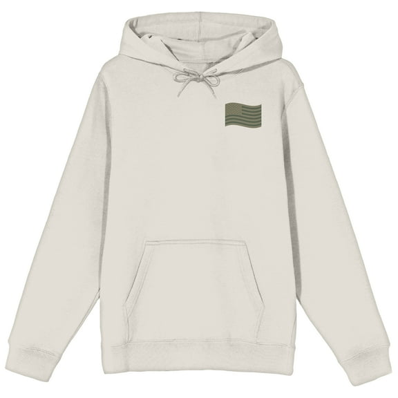 Wavy American Flag Adult Sand Hoodie-Medium