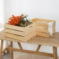 thumbnail image 6 of 3 Pieces Large Pine Wood Crates For Storage, Unfinished Natural Wooden Crates, 17" x 13" x 8.9" Each, Holds Up to 50 Pounds, 6 of 7