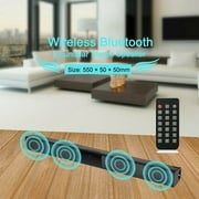Wireless Bluetooth Sound Bar Speaker System TV Home Theater Soundbar Subwoofer 4 Speak Driver Remote Control