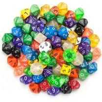 Wiz Dice 100  Pack of Random D10 Polyhedral Dice in Multiple Colors
