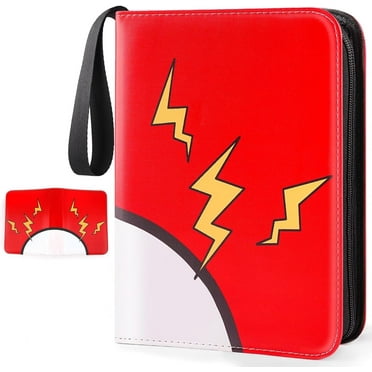 Card Binder 9-Pockets, 900 Pockets Card Holder with 50 Removable Sleeves, Trading Card Collector Zipper Album Holder, Red