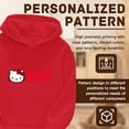 thumbnail image 4 of Hello Kitty Hoodie with Cuffed Sleeves Anime Gifts for Boys Girls Red 9-10y, 4 of 5