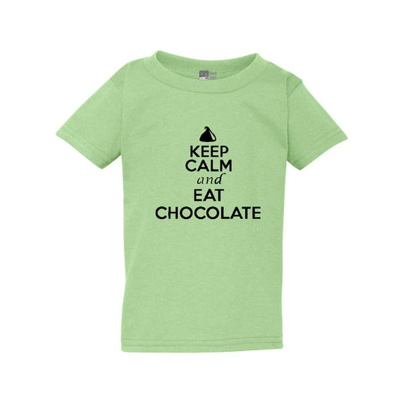 Keep Calm and Eat Chocolate Sweets Desserts Funny Toddler Kids T-Shirt Tee