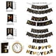 thumbnail image 5 of Billuyoard 1 Uds. Set 16,4 pies Tarjeta de papel negro dorado cartel de cumpleaños cartel con letras para cartel de cumpleaños cartel de Kits de decoración para fiestas TYPE2 NO2, 5 of 6