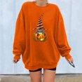 thumbnail image 4 of Chandails en Molleton Citrouille Halloween pour Femmes Chandail Imprimé Manches Longues Col Rond, 4 of 6