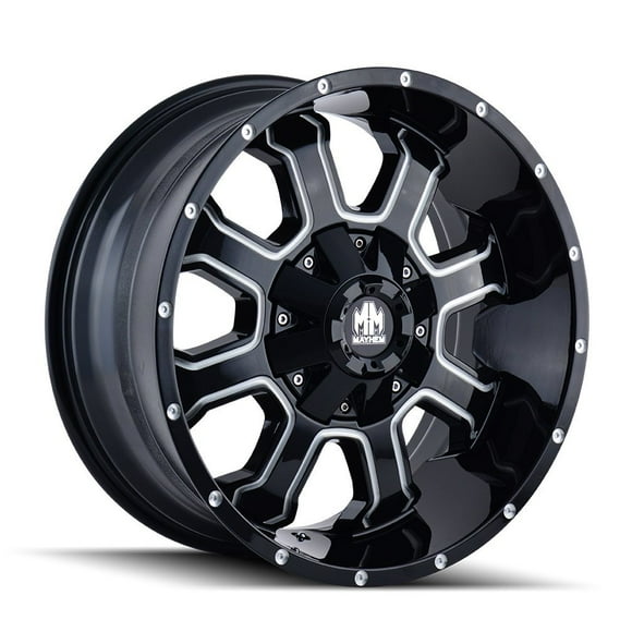 Mayhem Fierce Wheel with Milled Finish (20x9"/8x130.81mm, 0mm offset)