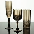 thumbnail image 6 of Balsa Circle 6 Disposable 8 oz Black Crystal Cut Goblets Plastic Wine Glasses Party Events Tableware Decorations, 6 of 8