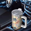 thumbnail image 6 of Modern 40oz Tumbler– Stainless Steel Insulated Tumbler with Handle and Straw, Large Capacity Travel Cup for Hot & Cold Drinks, 6 of 7