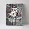 thumbnail image 4 of Rustic Pink Daisy Wall Art Canvas Bathroom Wall Decor Inspirational Butterfly Quotes Grey And Black Wood Background Artwork Framed Modern Home Wall Decor For Bathroom Ready To Hang,12x16 Inch, 4 of 6