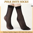 thumbnail image 4 of Bocaoying 20 Pairs Women’s Sheer Ruffle Socks Nylon Lightweight Breathable Ruffle Trim Black, 4 of 8