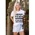thumbnail image 3 of Jesus Is My Savior Not My Religion Plus Size Crewneck Graphic Tee Shirt Brisco Brands 2X, 3 of 5