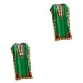 thumbnail image 4 of maskred Femmes de la Mode Plage Vacances Robe Boho Ethnique Élégante Robe en Vrac Vert 2Set, 4 of 6