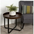 thumbnail image 5 of Kate and Laurel Zabel Round Metal End Table, Bronze and Black, 5 of 5