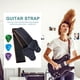 thumbnail image 4 of Correa de guitarra acústica con 3 púas de púas para música de guitarra folclórica eléctrica, 4 of 9