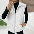 thumbnail image 2 of Diufon Winter Vest for Women Lightweight Zip up Sleeveless Padded Warm Jackets Stand Collar Coats with Pockets, 2 of 9