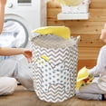 thumbnail image 5 of SIfdSeng Get it Fast Patterned Linen Laundry Hamper Without Lid Large Open Top Stylish and Breathable Fabric for Bedroom Or Bathroom Easy and Durable Design, 5 of 5