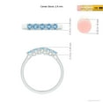 thumbnail image 4 of ANGARA Natural Half Eternity Five Stone Aquamarine Wedding Ring in 925 Sterling Silver for Women (Size-2.8mm) | March Birthstone, Anniversary, Jewelry Gift for Women | Natural Aquamarine Ring, 4 of 9