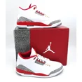 thumbnail image 1 of Ni - ke NEW AIR JORDAN 3 RETRO MEN'S SHOES SIZE 13 WHITE CURRY CARDINAL RED CT8532 126, 1 of 5