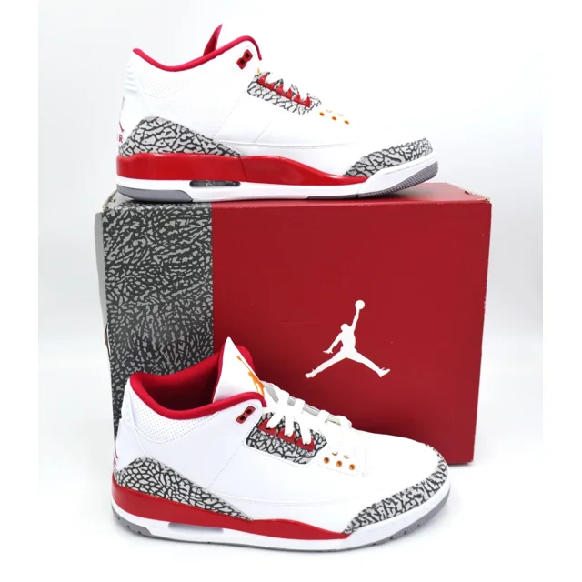 Ni - ke NEW AIR JORDAN 3 RETRO MEN'S SHOES SIZE 13 WHITE CURRY CARDINAL RED CT8532 126