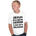 thumbnail image 5 of Jesus Is My Savior Not My Religion Crewneck T Shirts Boy Girl Teen Brisco Brands M, 5 of 6