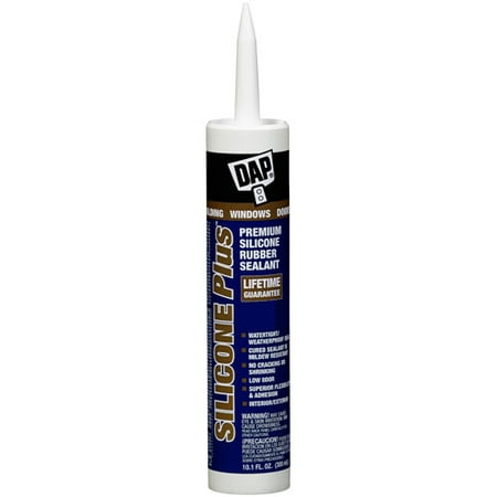 Dap 08780 10.1 oz White Silicone Plus Premium Silicone Rubber Sealant