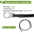 thumbnail image 3 of Cable de inversor de batería universal de 3/8" terminal 8 AWG negro 2.5 pies cable de batería cobre estañado 1 pc, 3 of 7