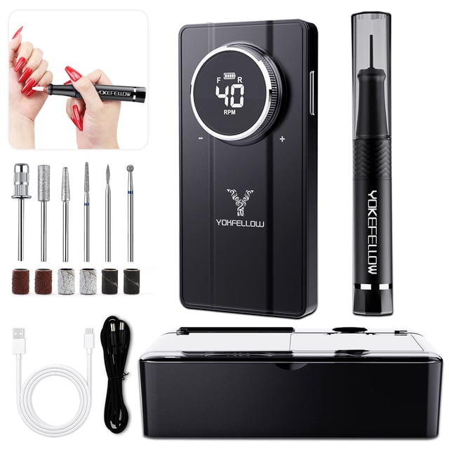 Taladro de uñas Yokefellow 40000 RPM para grabado eléctrico para vidrio
