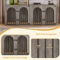 thumbnail image 3 of Hzuaneri Dog Crate Furniture for 2 Dogs, 63" Large Dog Kennel with Divider and Cushion for Medium Large Dogs, Double Dog Crate Furniture TV Stand, Greige Black, 3 of 8