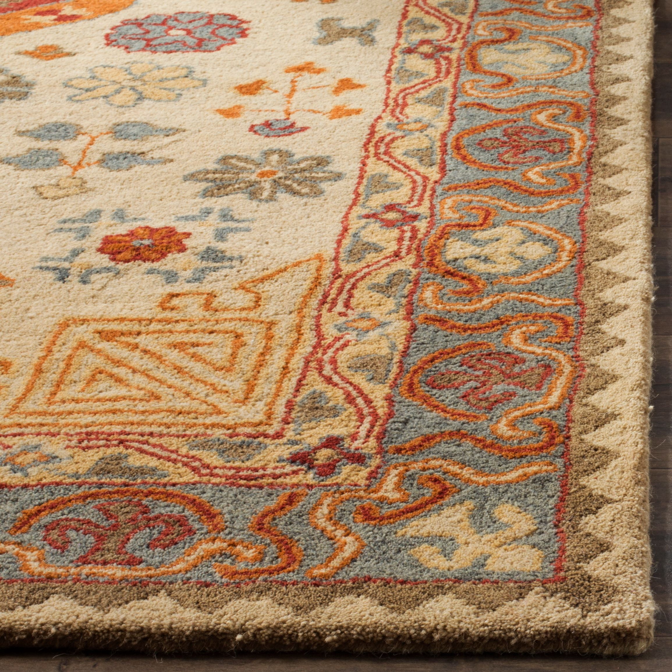 SAFAVIEH Heritage Gladwyn Traditional Wool Runner Rug, Beige/Multi, 2'3" x 10'