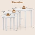 thumbnail image 3 of Gymax 3 PCS Nesting End Tables Farmhouse Rectangle Side Table Set for Living Room, 3 of 10