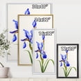 thumbnail image 4 of Designart 'Blue Iris Flower Retro Style' Traditional Framed Canvas Wall Art Print, 4 of 5