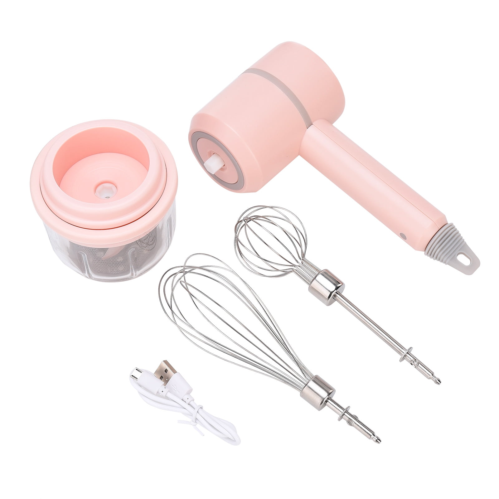 Handheld Mixer Blender Electric Egg Whisk Food Milk 1 Pcs, Pink 【待望★】