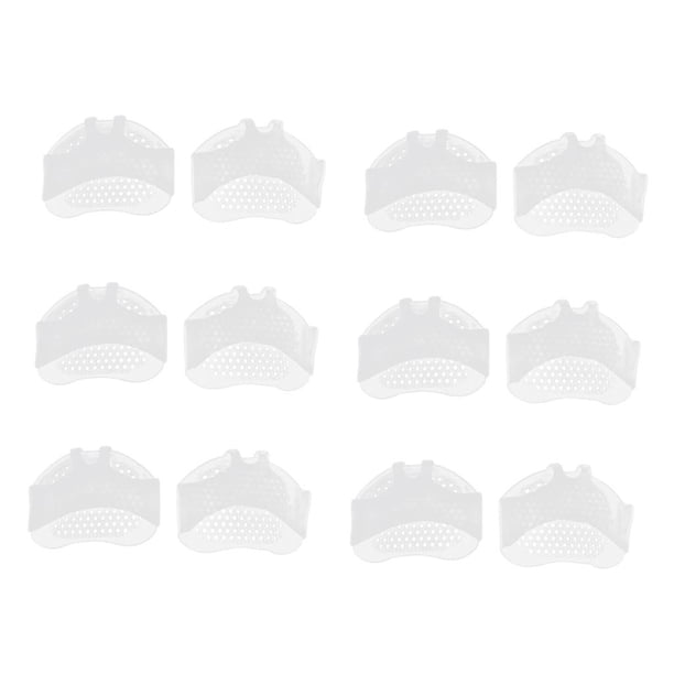 6 pares de almohadillas de silicona para los pies, plantillas, calcetines, mangas metatarsales, calzado deportivo para Blanco