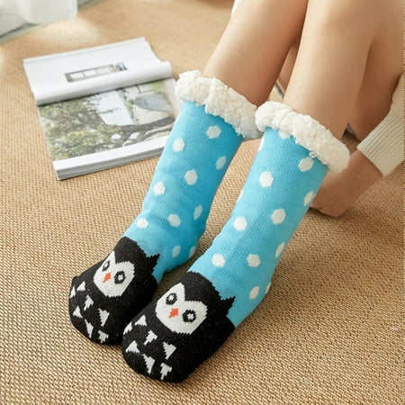 

VEAREAR Home Socks 1 Pair Cold Resistant Thickened Good-looking Winter Thermal Women Indoor Home Slipper Sleeping Socks