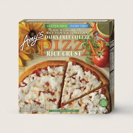Amy's Non-Dairy Cheese Pizza w/Rice Crust 6 oz, Pack of