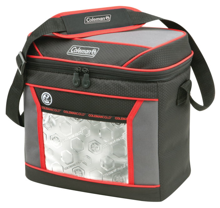 Gray Soft-Sided Cooler 16-Can W/ Liner Camping/Hiking Drink Food Storage Bag