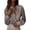 Khaki, variant on Women'S Tops, Tees & Blouses Gsakboxl Women's French Style Plaid V Neck Button Down Blouse Long Sleeve Shirt With Ruffle Trim Womens Tops