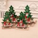 thumbnail image 5 of Adornos navideños Navidad madera pintada creativa ensamblada DIY trineo coche adornos rompecabezas regalos Xemadio FLD-3726, 5 of 8