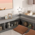 thumbnail image 5 of Full Bed with L-shaped Bookcases, Drawers ,Grey, 5 of 7