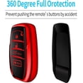 thumbnail image 4 of Key Fob Cover Compatible with Toyota Camry 4Runner Venza RAV4 Prime Land Cruiser Grand Highlander Tacoma Corolla Prius Crown Tundra Hilux Mirai 2016-2026 4/5 Button Keychain Case Holder Protector,Red, 4 of 5