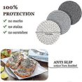 thumbnail image 4 of 2025 3 Pack Cotton Thread Weave Multi-use Hot Mats Non-Slip Stylish Coasters Insulation Hot Pads Trivet for Cooking and Baking,Grey Set, 4 of 5