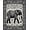 Black, Pattern 1, variant on ODIKA 2x3 Machine Washable Non-Slip Area Rug, Safari Elephant Latch Hook Kit with Intricate Needlework Design High Traffic Rug, Black, 632985