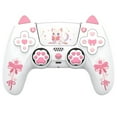 thumbnail image 3 of PlayVital Sweetheart Kitty Silicone Cover for ps5 Controller with 6 Joystick Caps and 6 Sticker, Soft Anti-Slip Full Protection Grip Skin Compatible with ps5 Charging Dock - White, 3 of 8