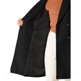 thumbnail image 6 of INSPIRE CHIC Women's Notch Lapel Double Breasted Belted Mid Length Trenchcoat 2XL Black, 6 of 8