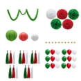 thumbnail image 1 of Bolas de flores de papel,Decoración de fiesta navideña Suministros para fiestas Creativo,Adornos navideños colgantes con farolillos de papel,Decoración de fiesta con globos Fácil de, 1 of 8